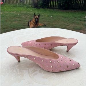 Kate Spade Pink Suede studded shoes